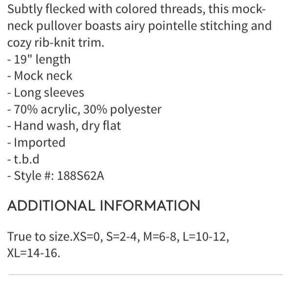 New w/tags Heartloom sweater women’s size L. - Picture 6 of 6